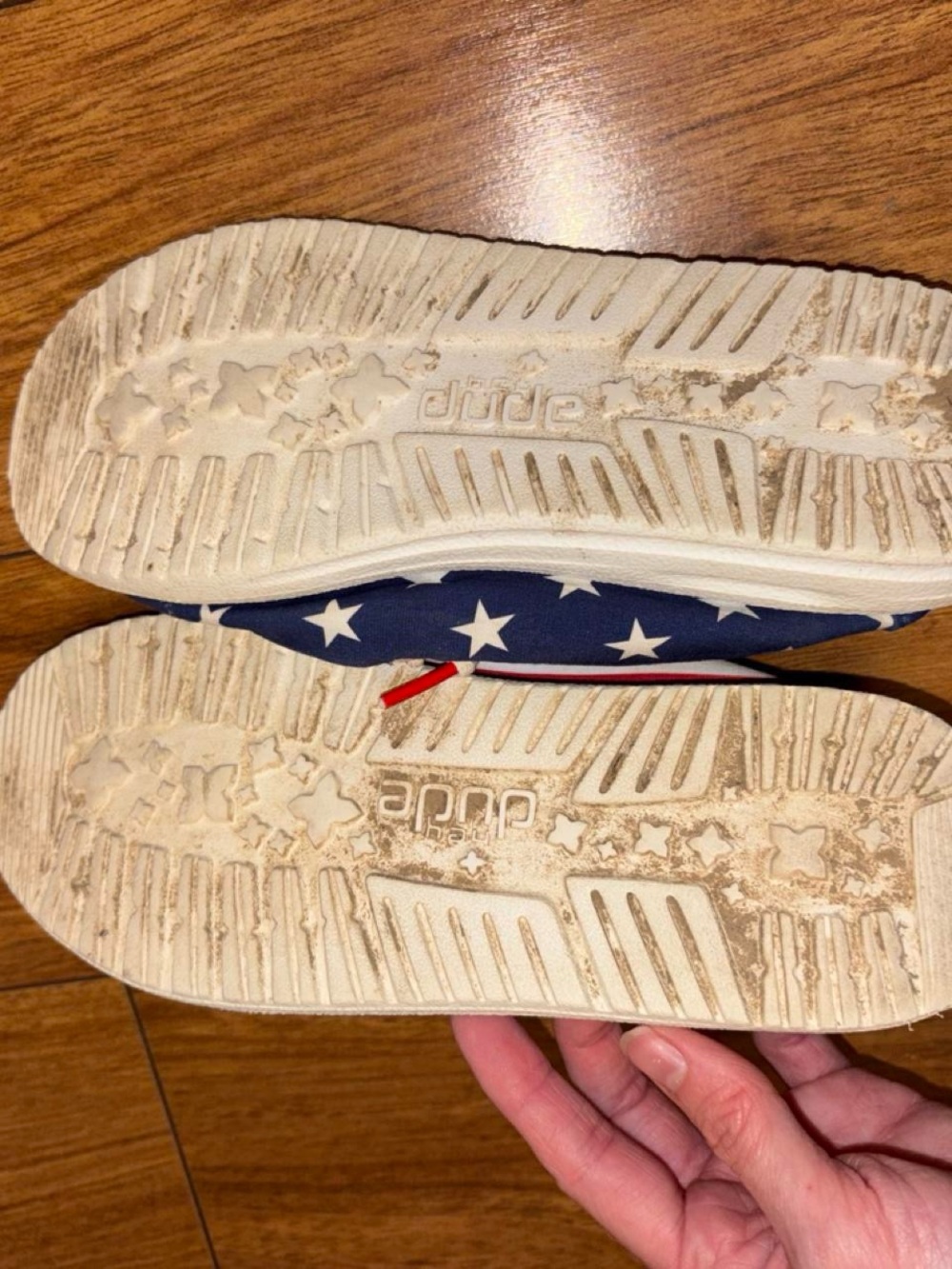 Hey Dude Kids Americana Slip-Ons - Red & Blue Star and Stripe Print - Picture 5 of 5